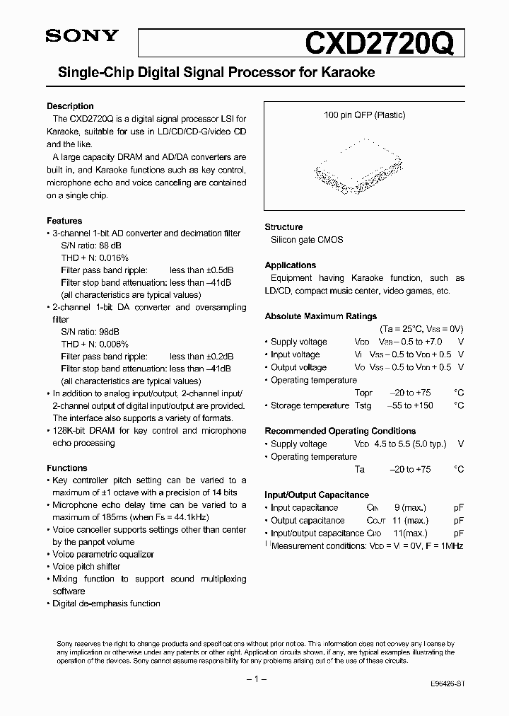 CXD2720Q_8949164.PDF Datasheet