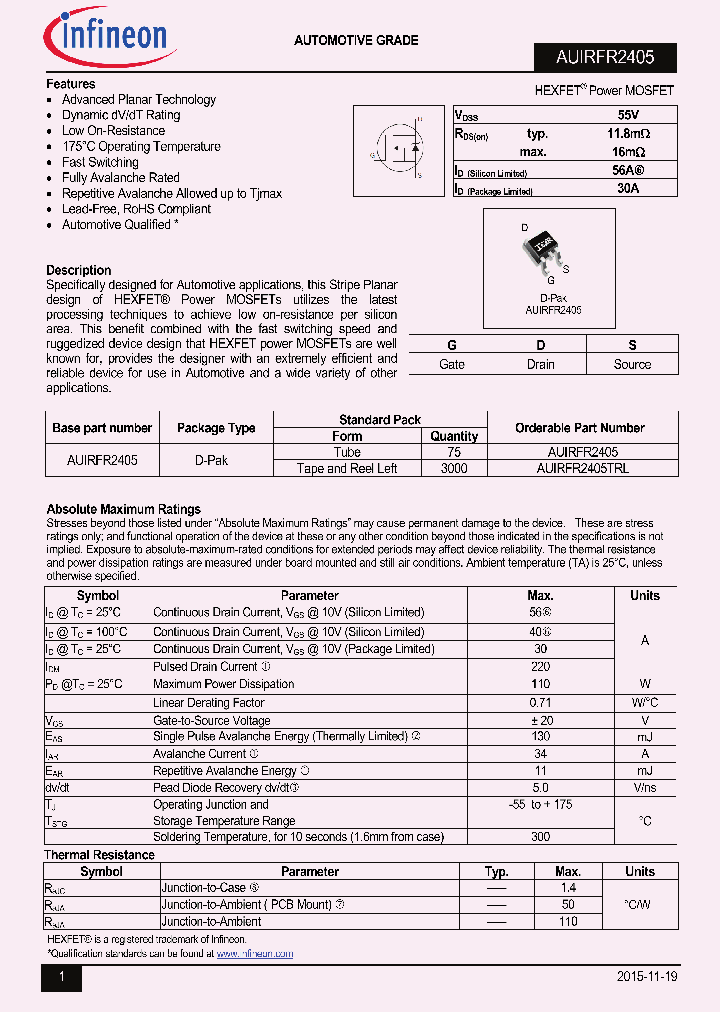 AUIRFR2405_8950038.PDF Datasheet