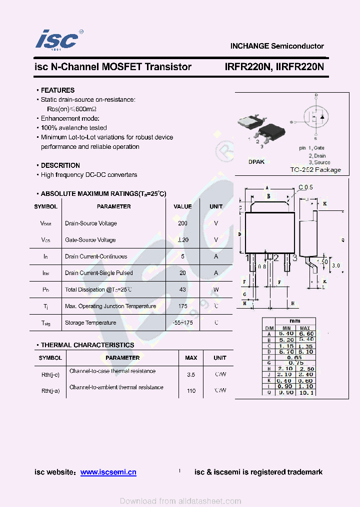 IIRFR220N_8950034.PDF Datasheet