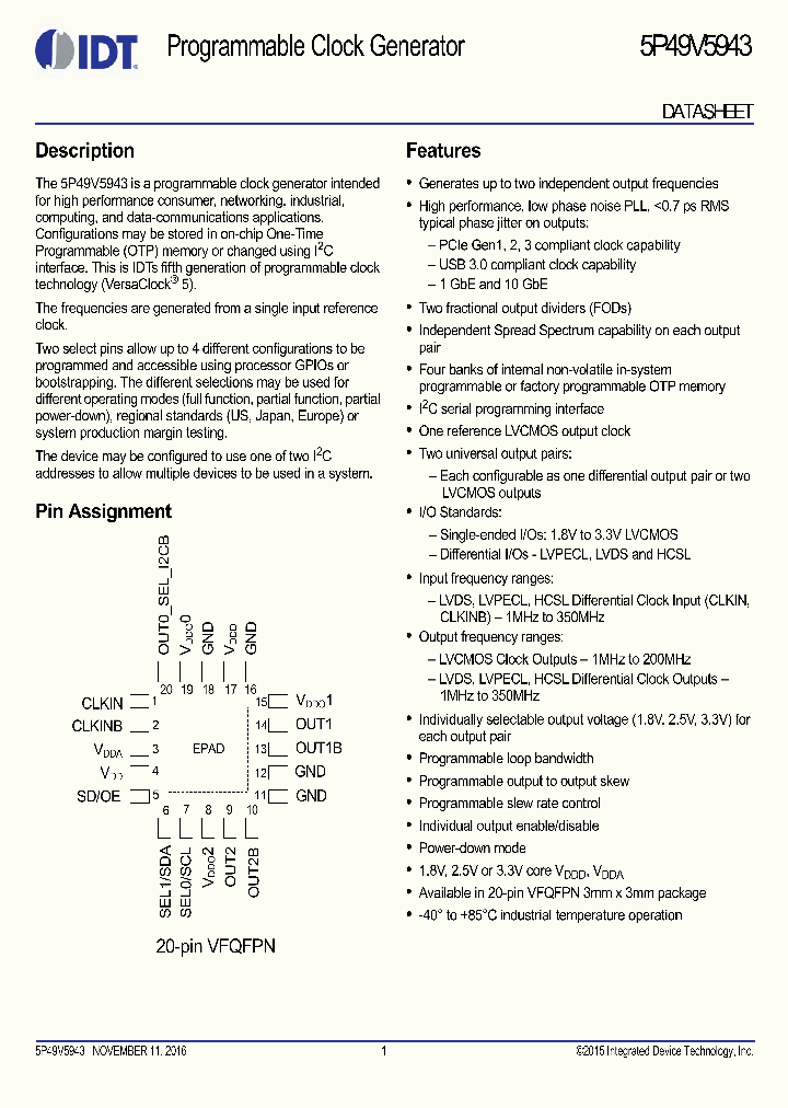 5P49V5943-16_8950522.PDF Datasheet