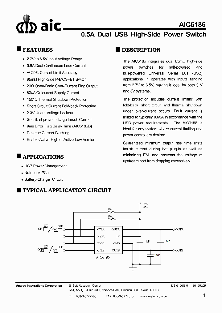 AIC6186_8955126.PDF Datasheet