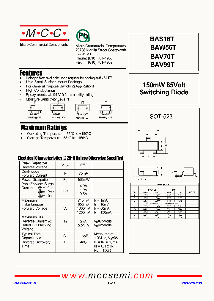 BAV99T_8963438.PDF Datasheet