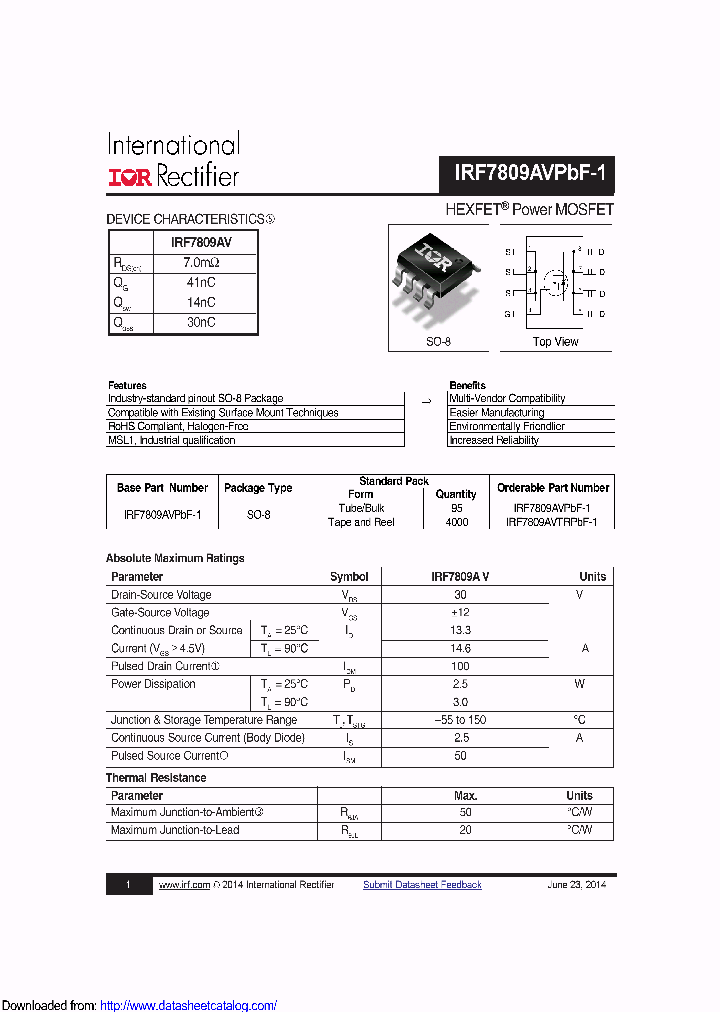 IRF7809AVPBF-1_8965337.PDF Datasheet