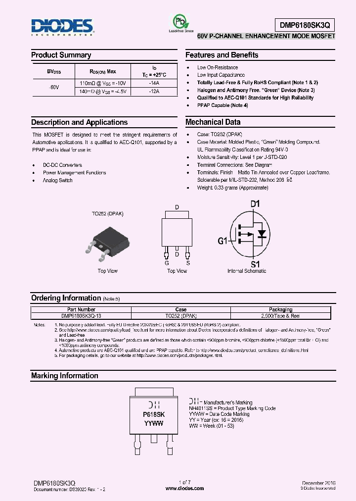 DMP6180SK3Q-13_8965508.PDF Datasheet