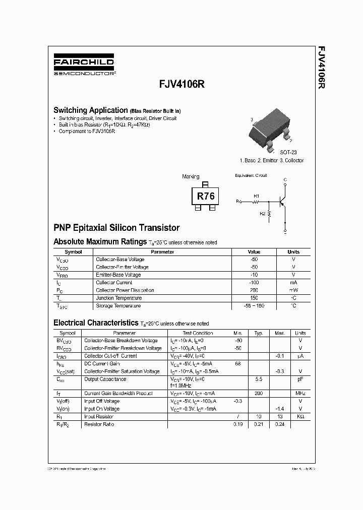 FJV4106RMTF_8965927.PDF Datasheet