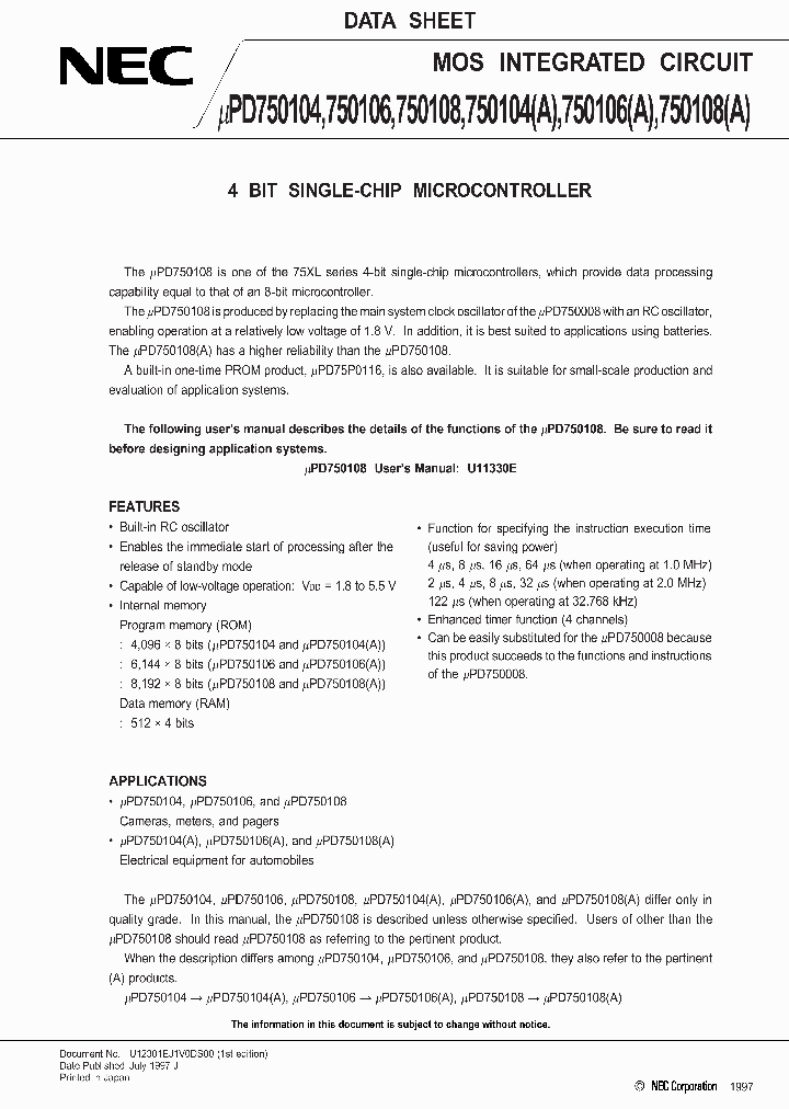 UPD750104GBA_8970299.PDF Datasheet