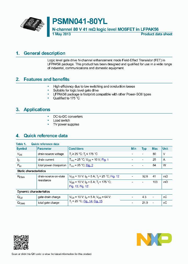PSMN041-80YL_8970407.PDF Datasheet