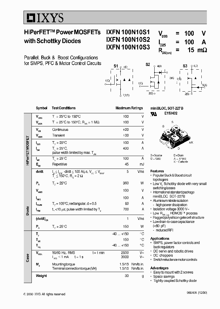 IXFN100N10S1_8970773.PDF Datasheet