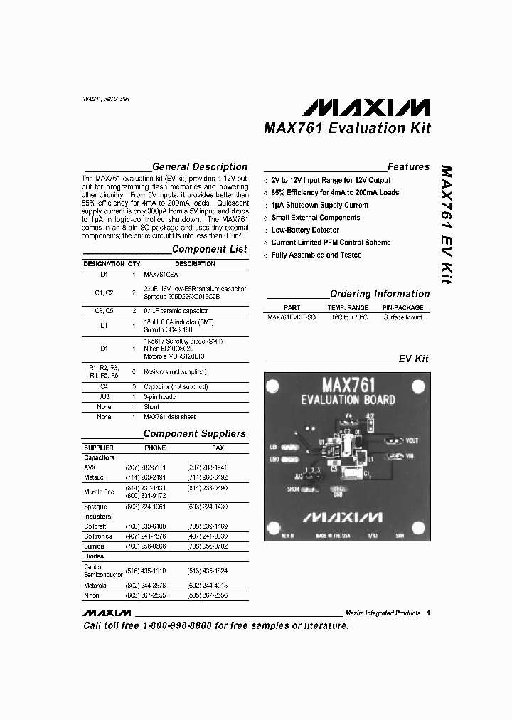 MAX761EVKIT_8971207.PDF Datasheet