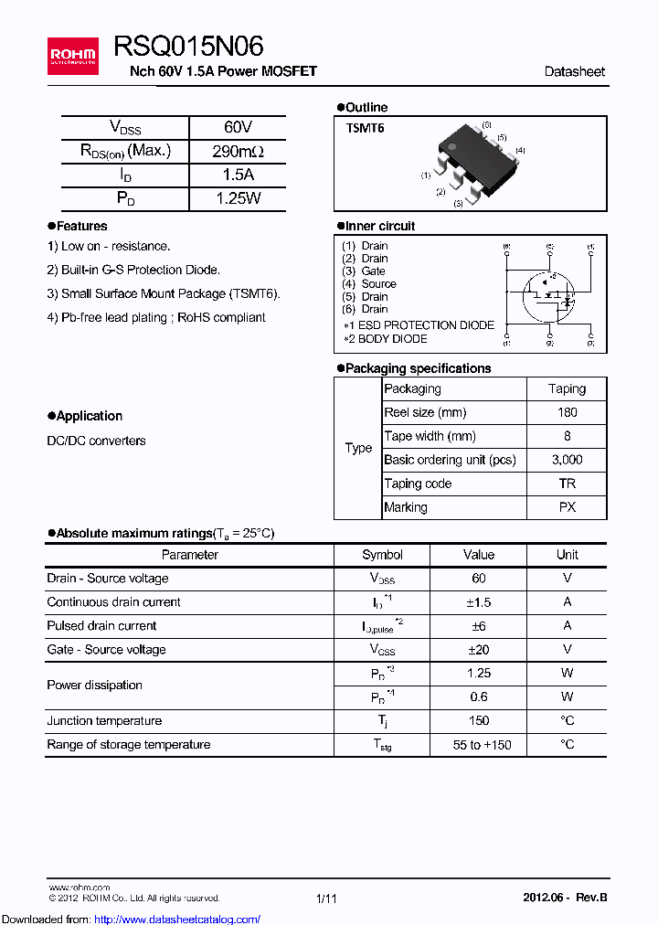 RSQ015N06TR_8971315.PDF Datasheet