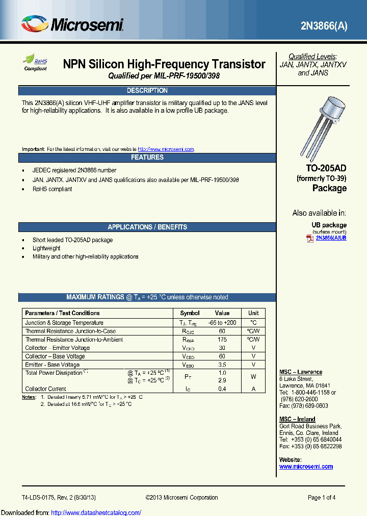 2N3866AUB_8971705.PDF Datasheet