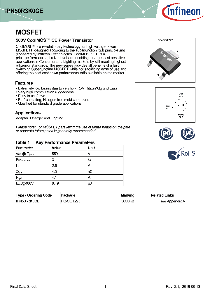 IPN50R3K0CE_8972682.PDF Datasheet