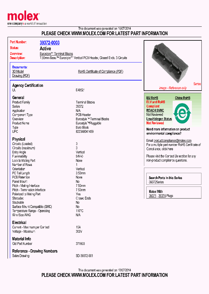 39372-0003_8973914.PDF Datasheet