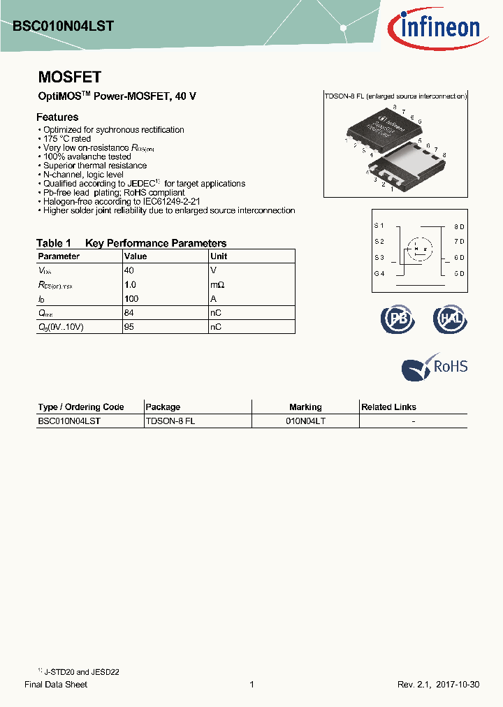 BSC010N04LST_8981292.PDF Datasheet