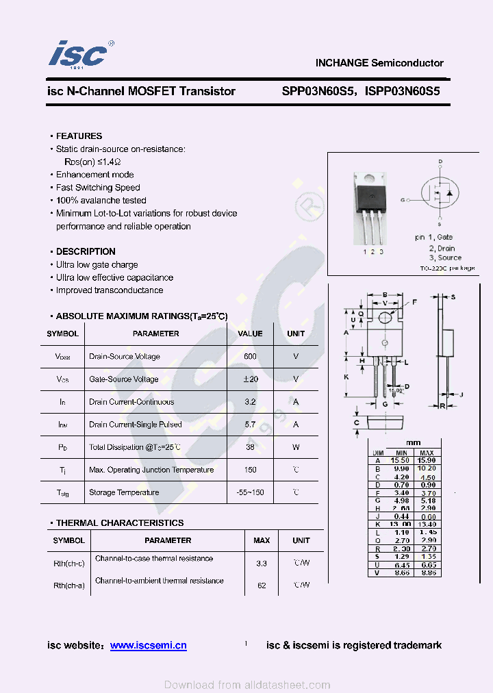 SPP03N60S5_8981721.PDF Datasheet