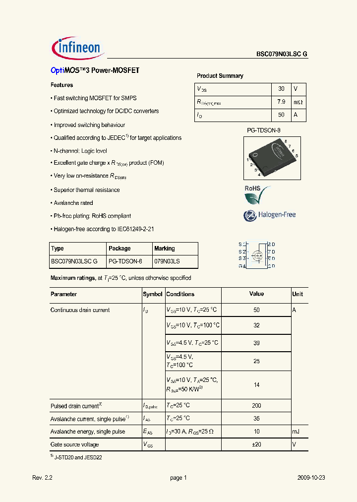 BSC079N03LSCG_8981589.PDF Datasheet