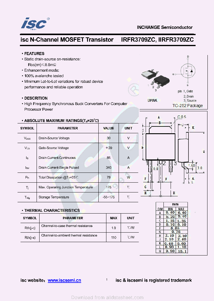 IIRFR3709ZC_8984484.PDF Datasheet