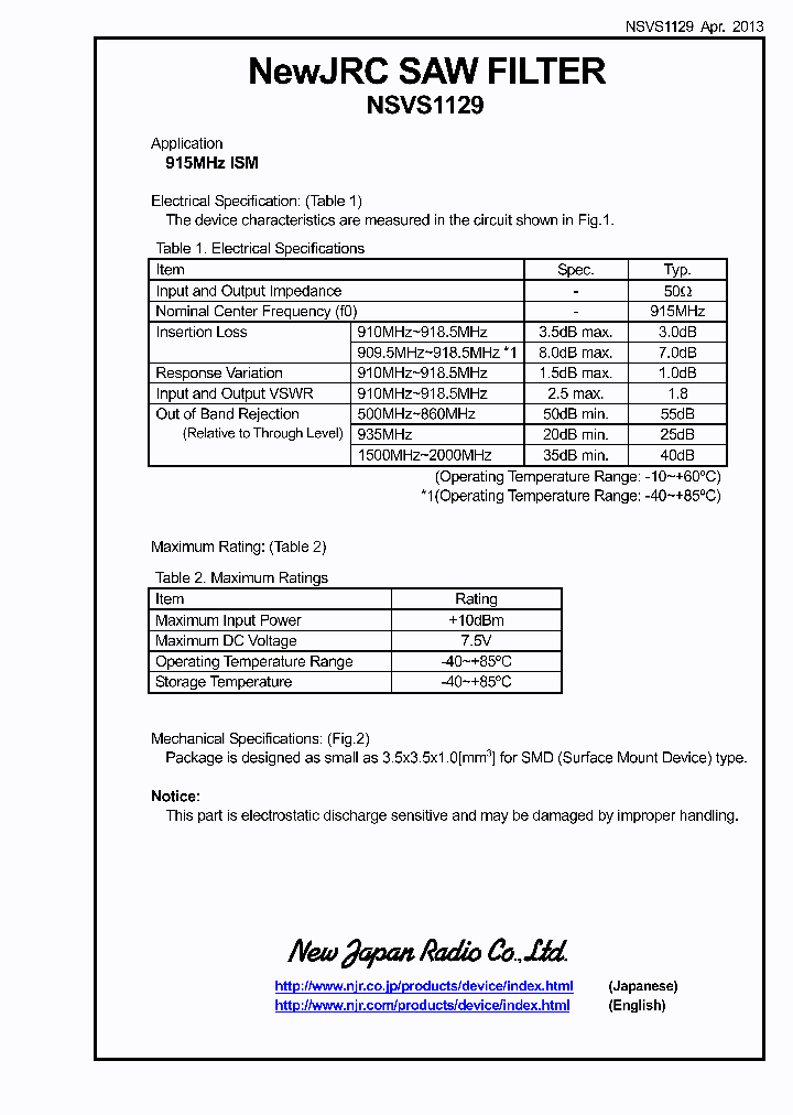 NSVS1129_8984821.PDF Datasheet