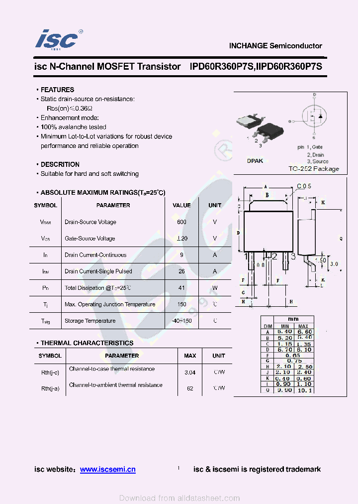 IIPD60R360P7S_8986641.PDF Datasheet