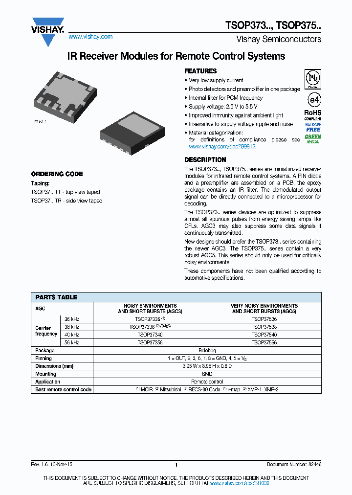 TSOP373_8987191.PDF Datasheet