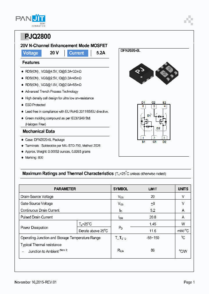 PJQ2800_8993487.PDF Datasheet