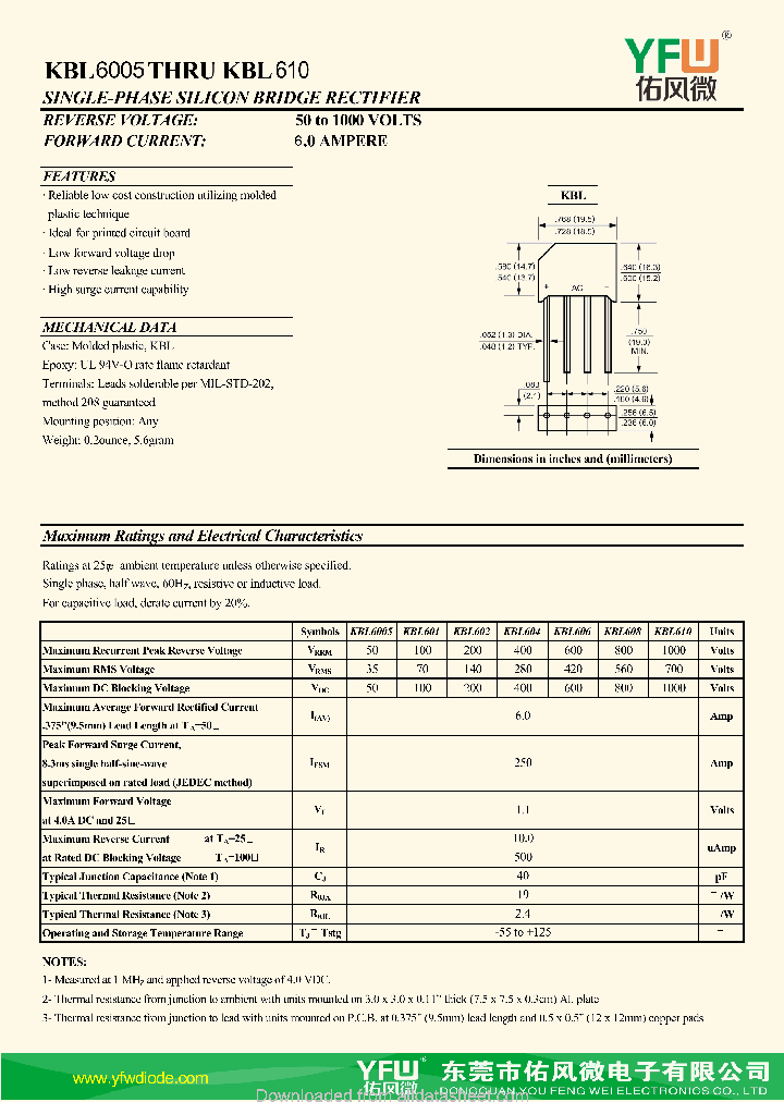 KBL601_8997128.PDF Datasheet