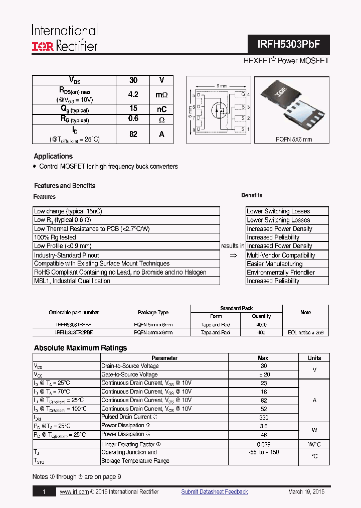 IRFH5303PBF_8998082.PDF Datasheet