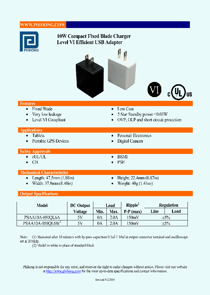 PSAA10A-050QL6W2_8998855.PDF Datasheet