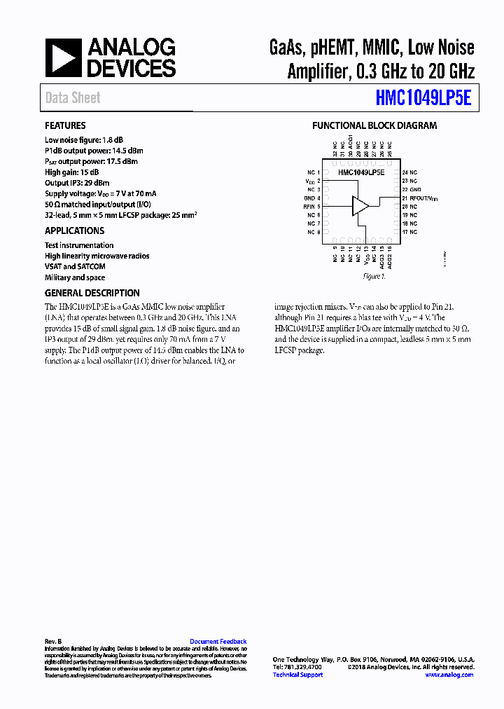 EVAL01-HMC1049LP5_8998901.PDF Datasheet