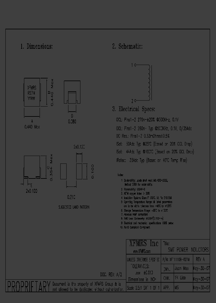 XF111109-R27M_9001169.PDF Datasheet