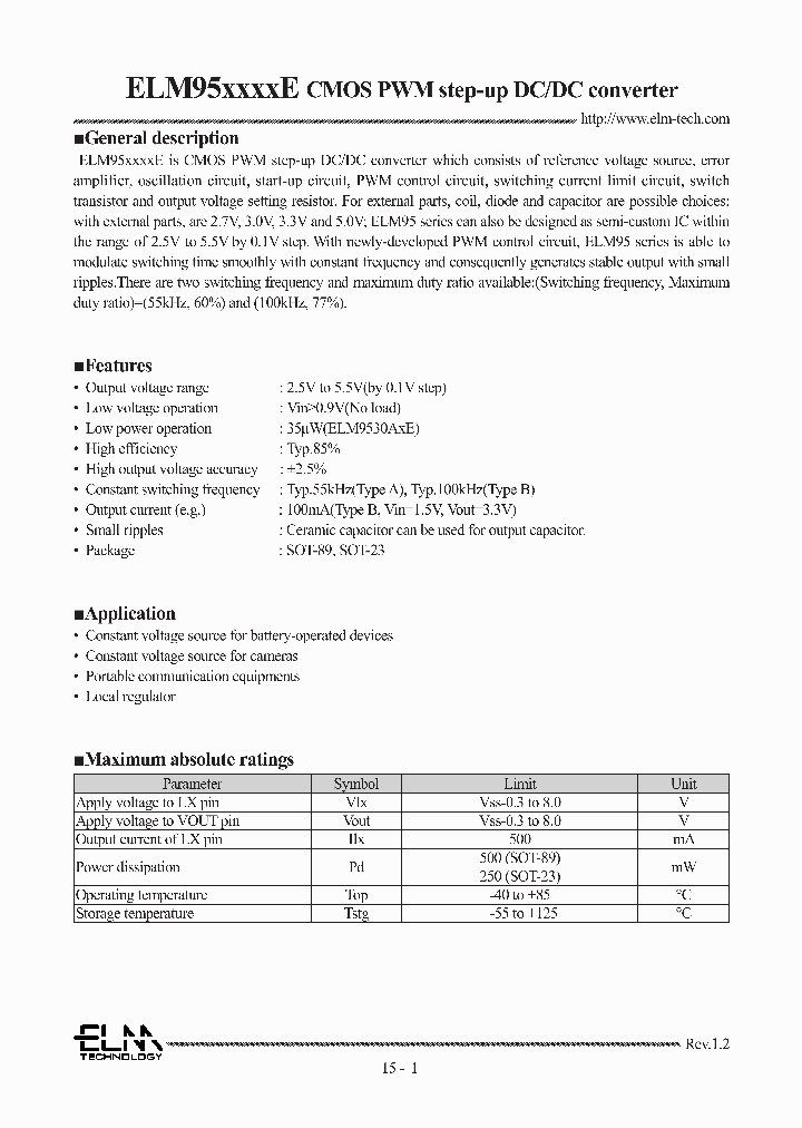 ELM95-SERIES_9001235.PDF Datasheet