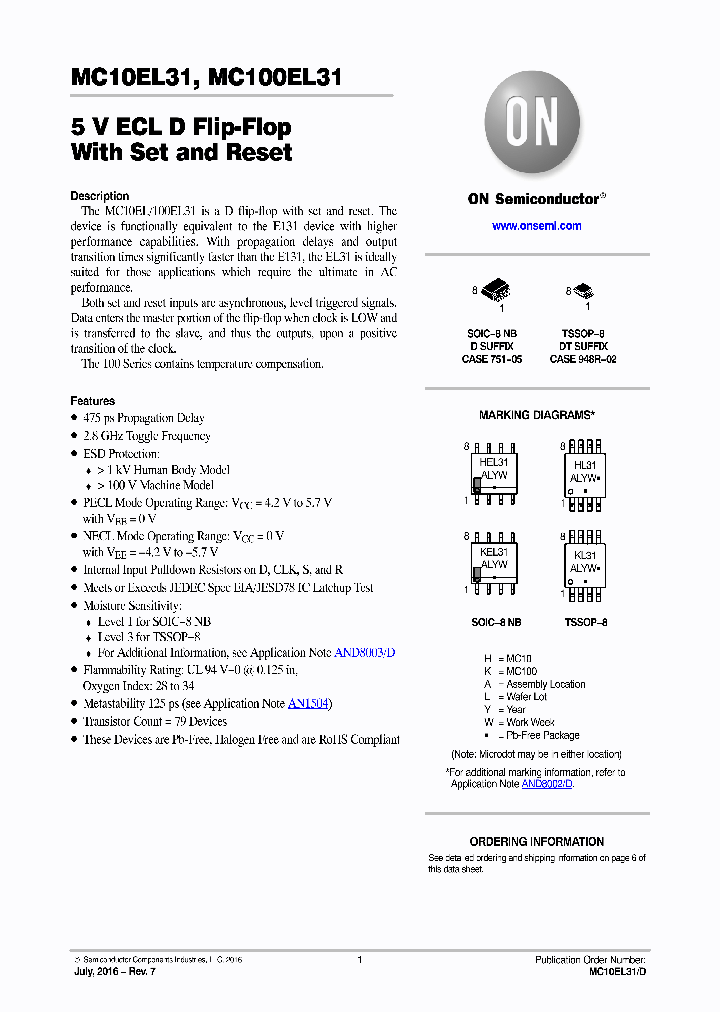 MC100EL31DG_9002662.PDF Datasheet