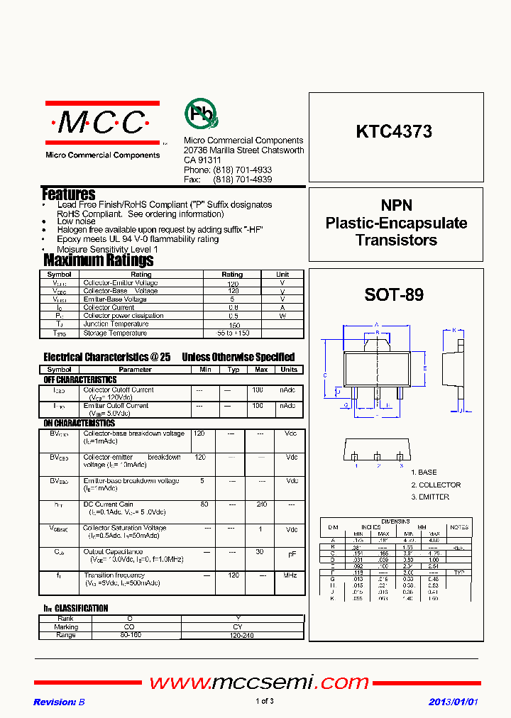 KTC4373_9002867.PDF Datasheet