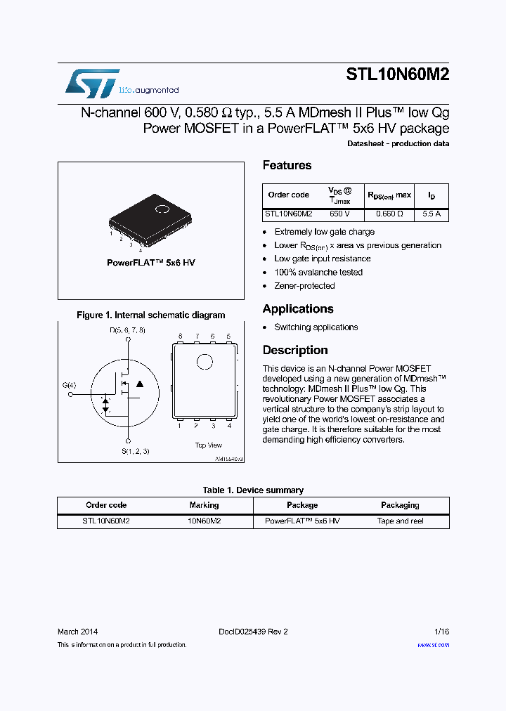 STL10N60M2_9003201.PDF Datasheet
