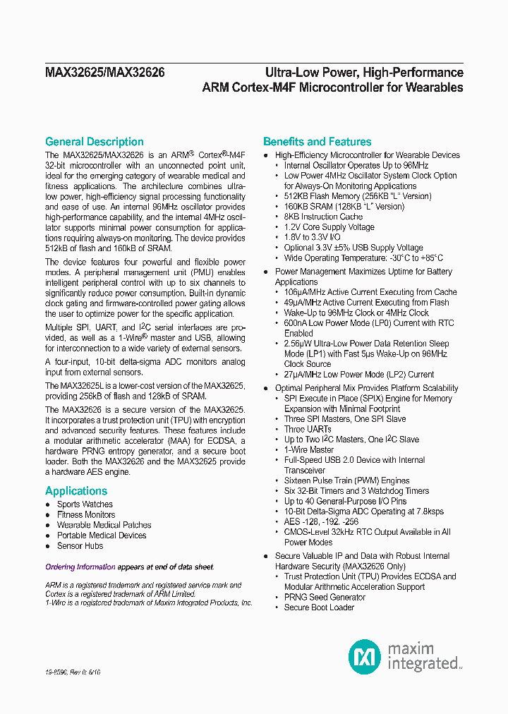 MAX32626IWY_9007618.PDF Datasheet