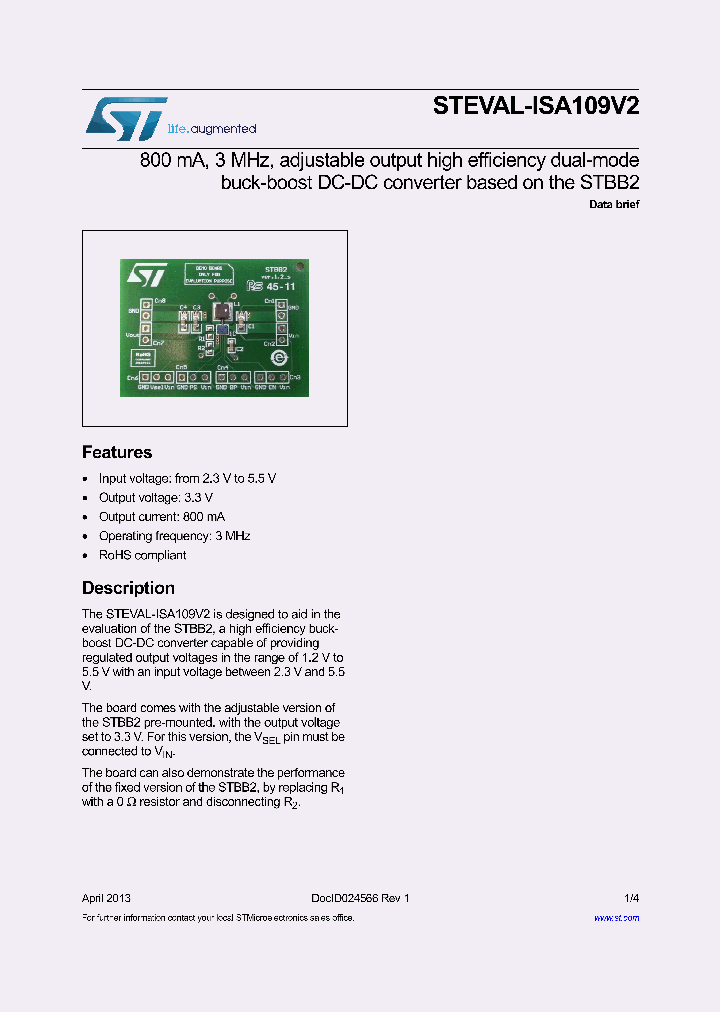 STEVAL-ISA109V2_9007802.PDF Datasheet
