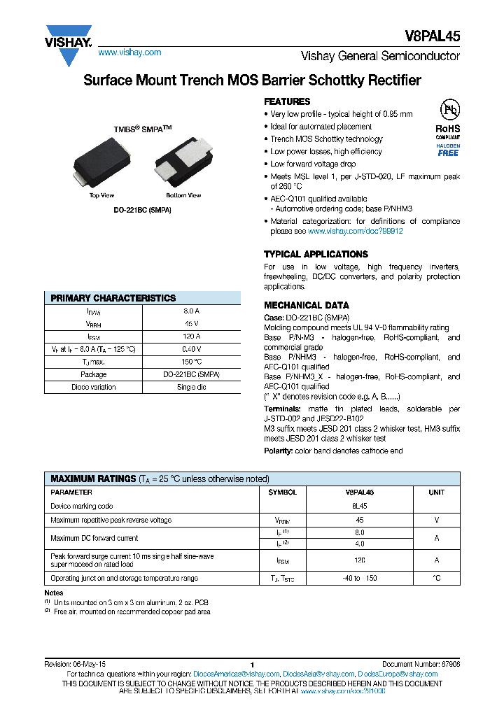 V8PAL45-15_9008633.PDF Datasheet
