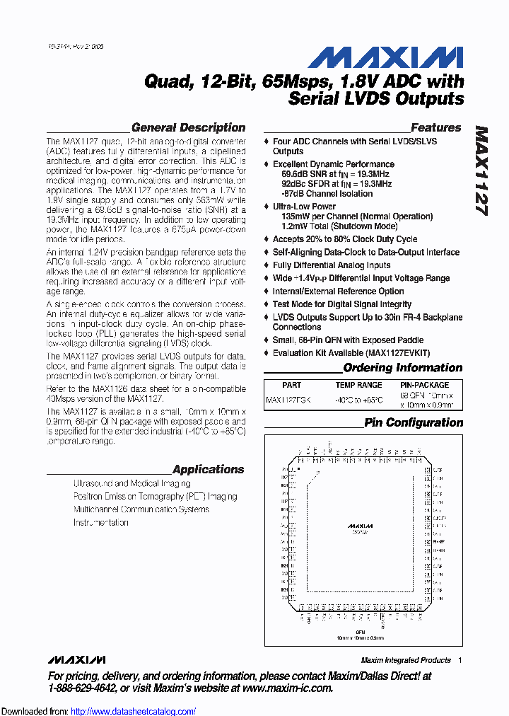 MAX1127EGK-D_9009481.PDF Datasheet