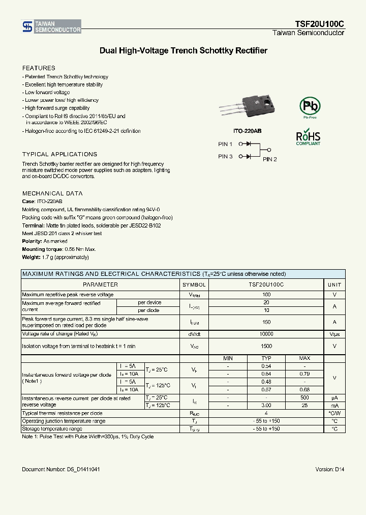 TSF20U100C_9010202.PDF Datasheet