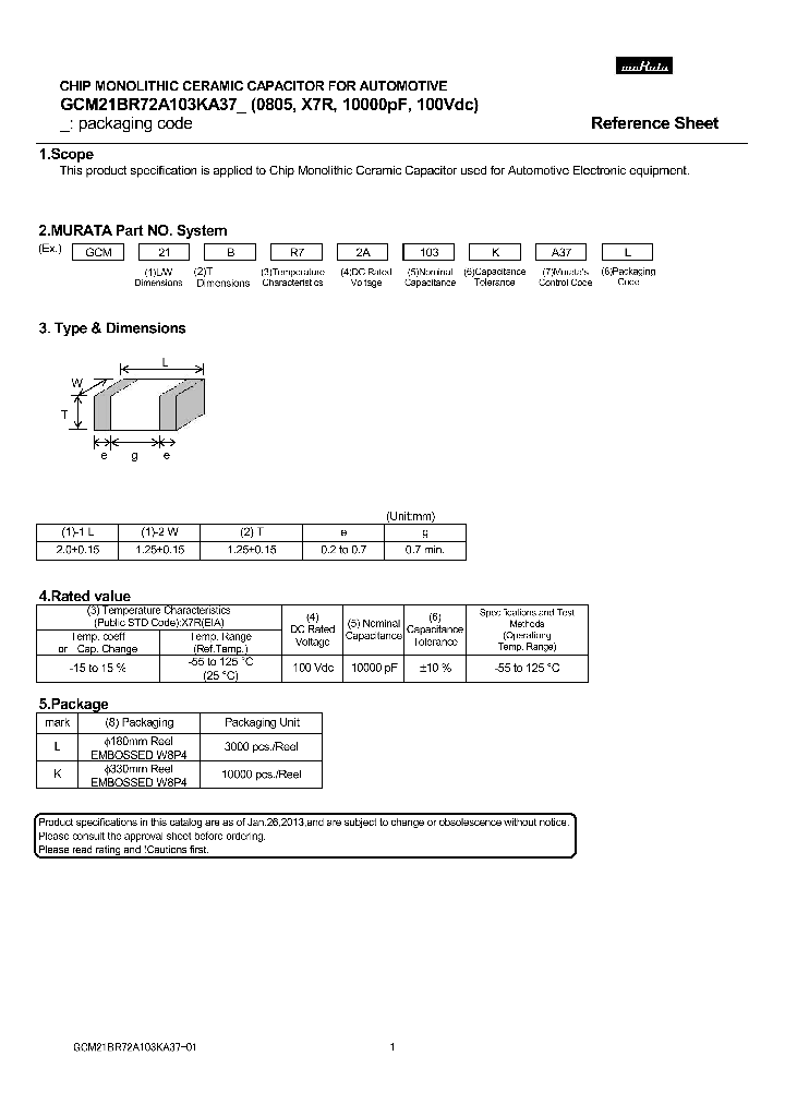 GCM21BR72A103KA37_9010645.PDF Datasheet