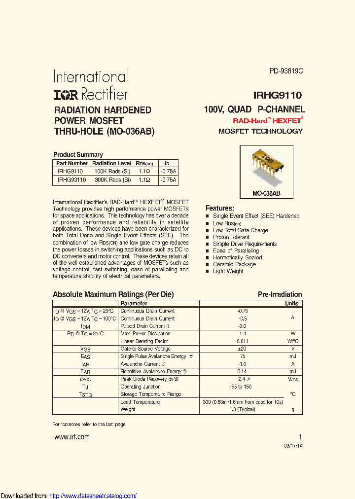 IRHG9110SCS_9013499.PDF Datasheet