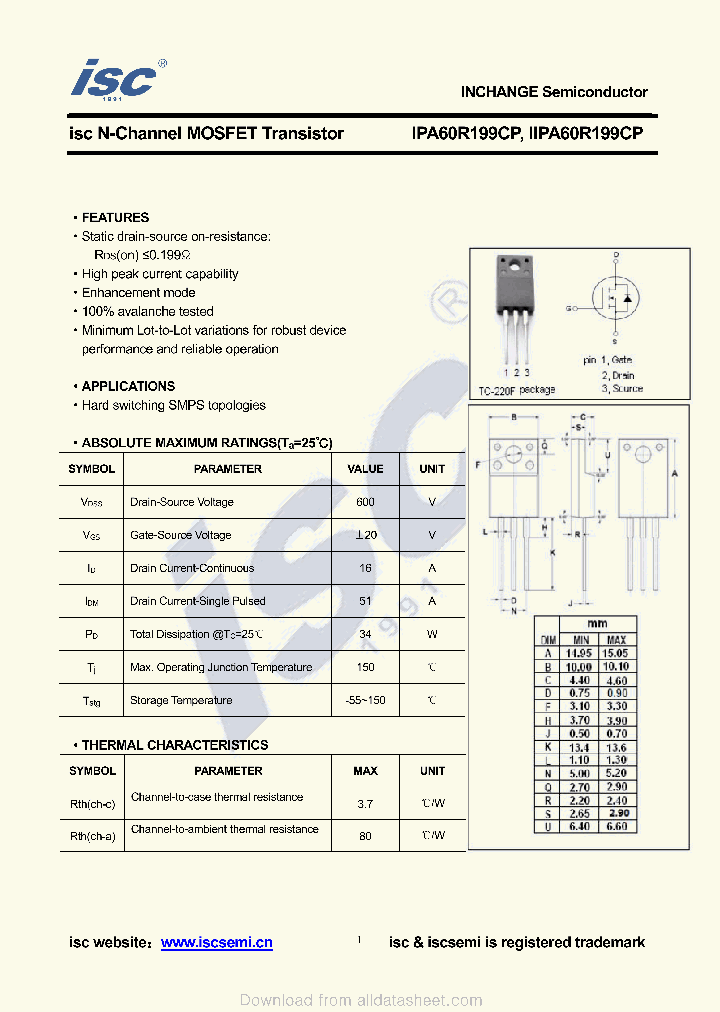 IIPA60R199CP_9013742.PDF Datasheet