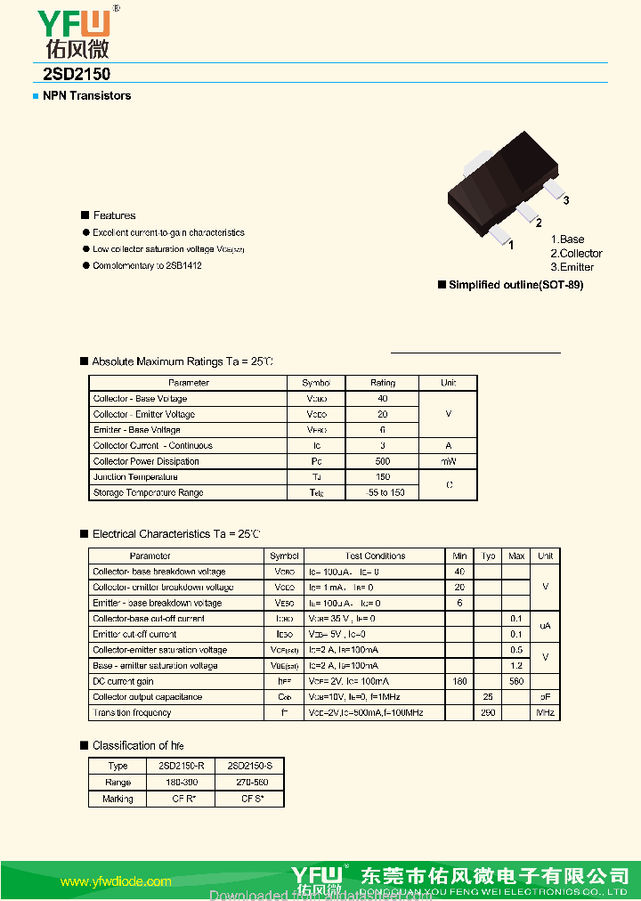 2SD2150-SOT89_9014329.PDF Datasheet