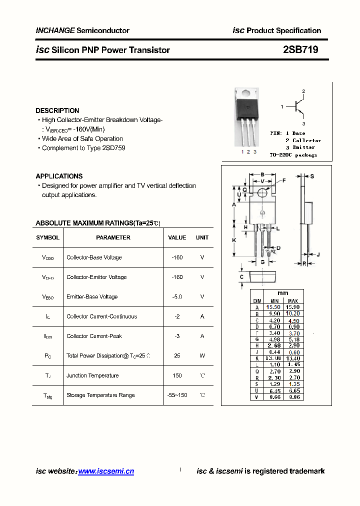 2SB719_9015047.PDF Datasheet