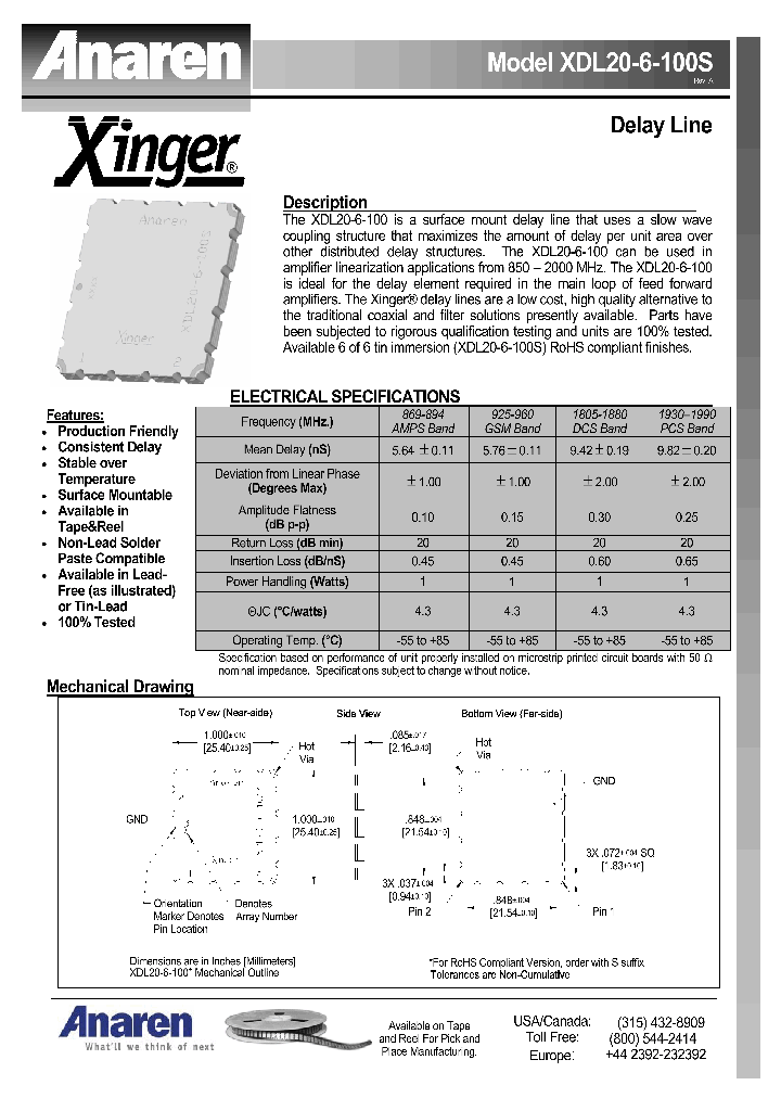 XDL20-6-100S_9015982.PDF Datasheet