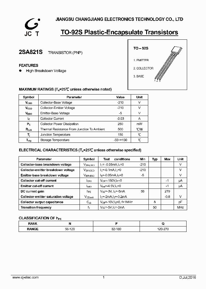 2SA821S_9020691.PDF Datasheet