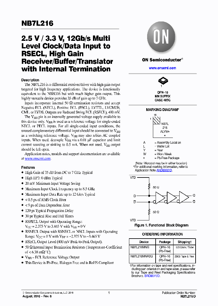 NB7L216MNEVB_9025232.PDF Datasheet