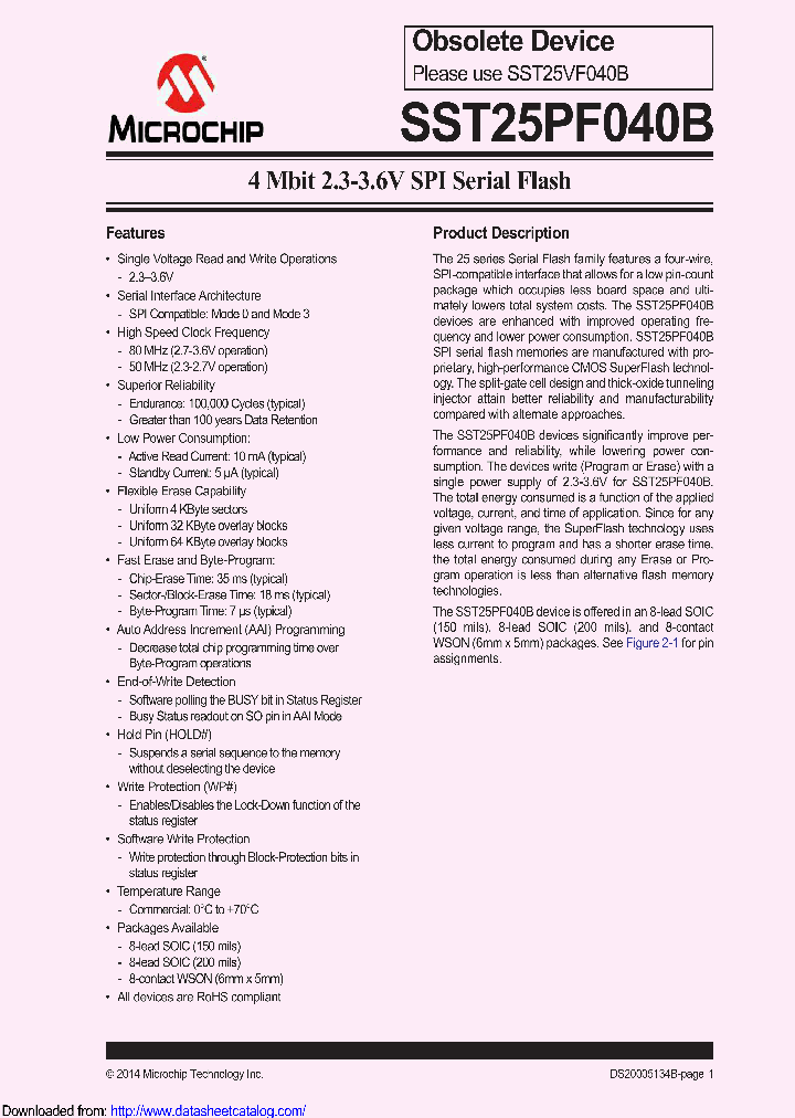 SST25PF040B-80-4C-QAE_9029947.PDF Datasheet