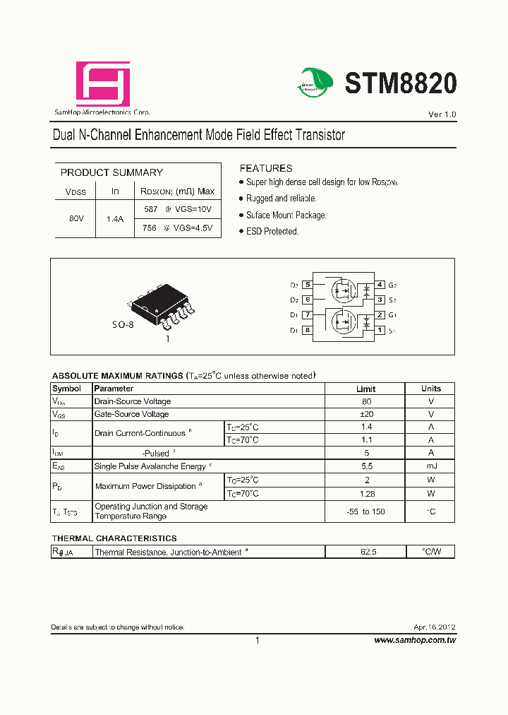 STM8820_9031638.PDF Datasheet