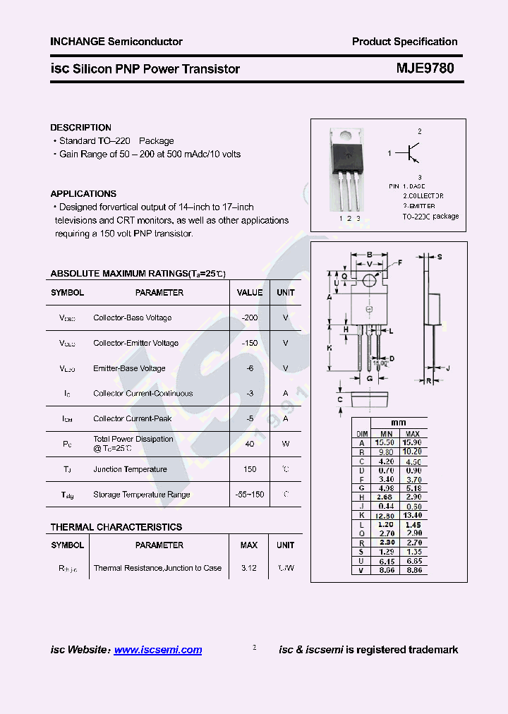 MJE9780_9035001.PDF Datasheet